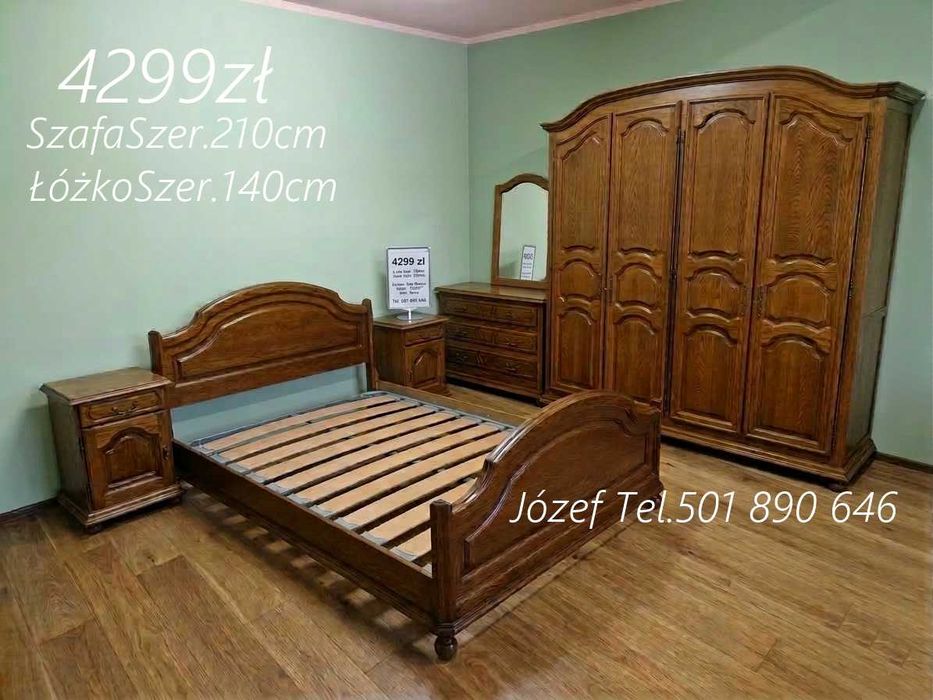 Meble sypialniane / łóżko-szafa-szafki-nocne-stelaż