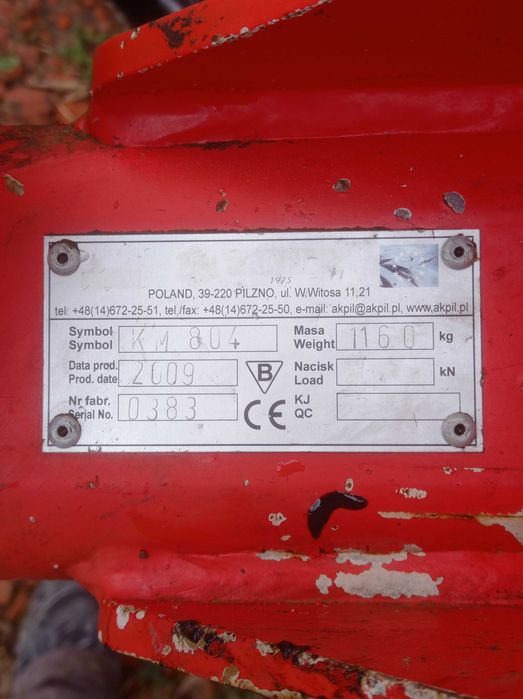 Sprzedam pług AKPIL KM80