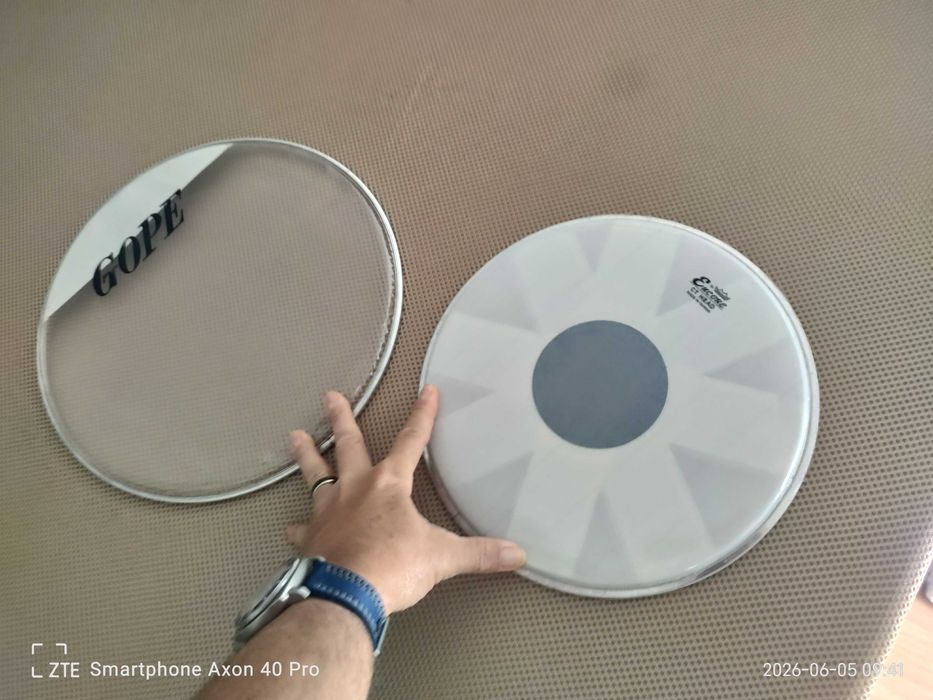 Pele de nylon para pandeiro de 10 e 12 polegada