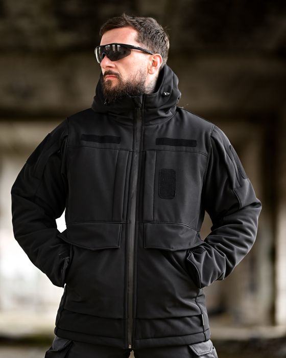 Куртка Зимова тактична 7.62 SWAT для поліціі з липучками Soft-Shell