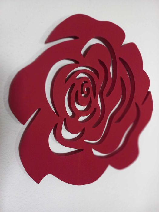 Quadro Rosa decorativa em Mdf