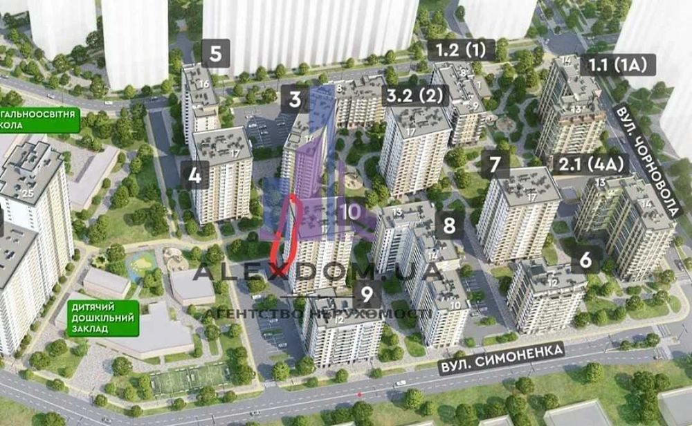 Продаж 2к квартири  70м2, вул. Симоненка. ЖК Крона Парк 2. Бровари