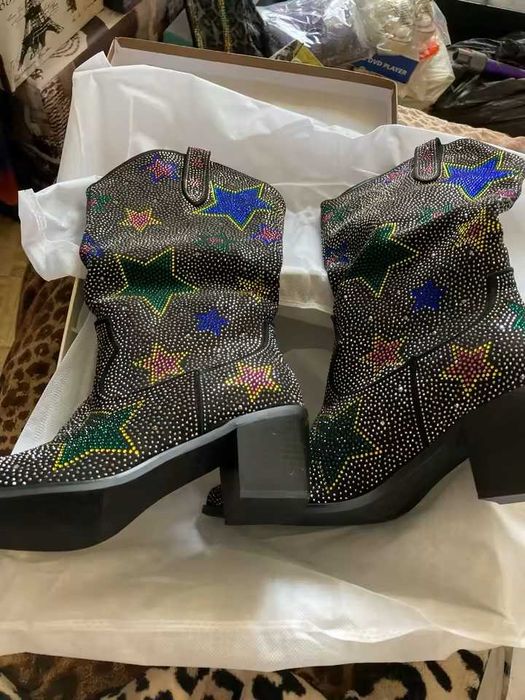 Kowbojki Western Ćwiekowane Gwiazdy