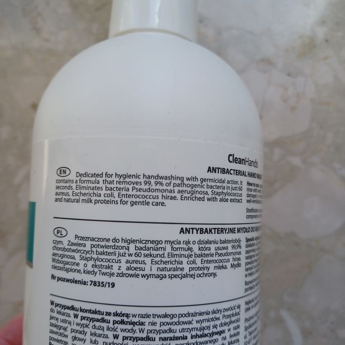 Mydło CLEANMED z maliną i trawą cytrynową/ antybakteryjne 500ml