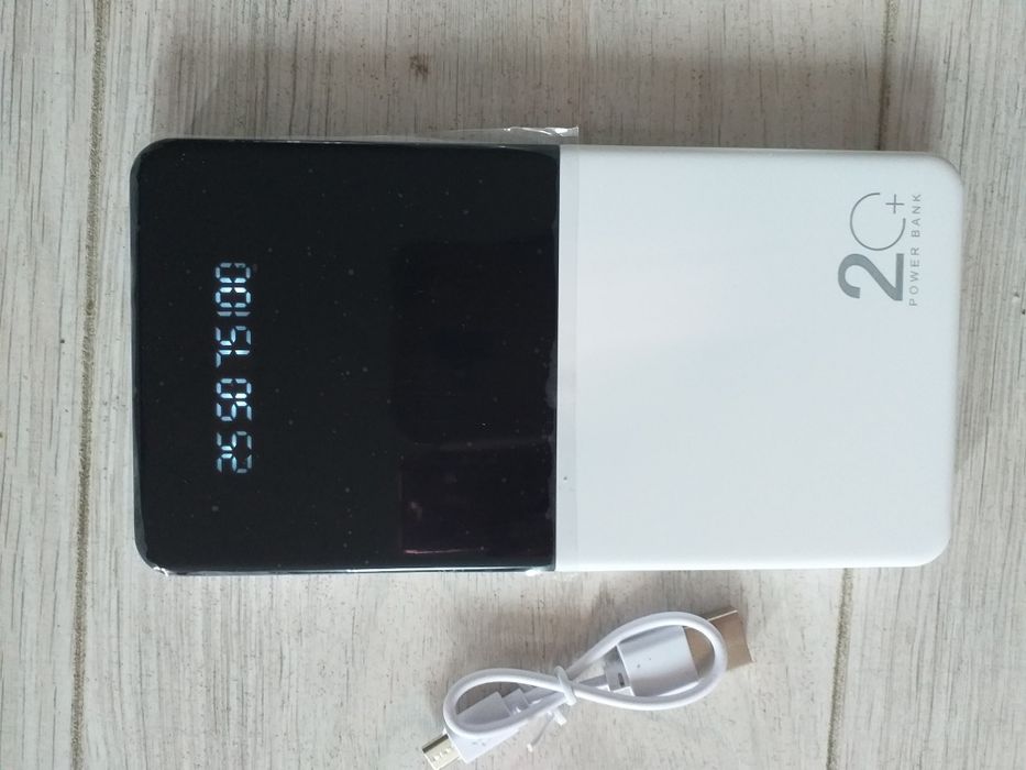 Power Bank 20000mAh, wyświetlacz cyfrowy, szybkie ładowanie