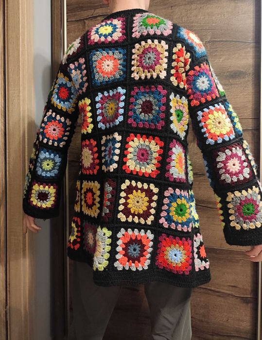 Sweter granny square kwadraty rękodzieło