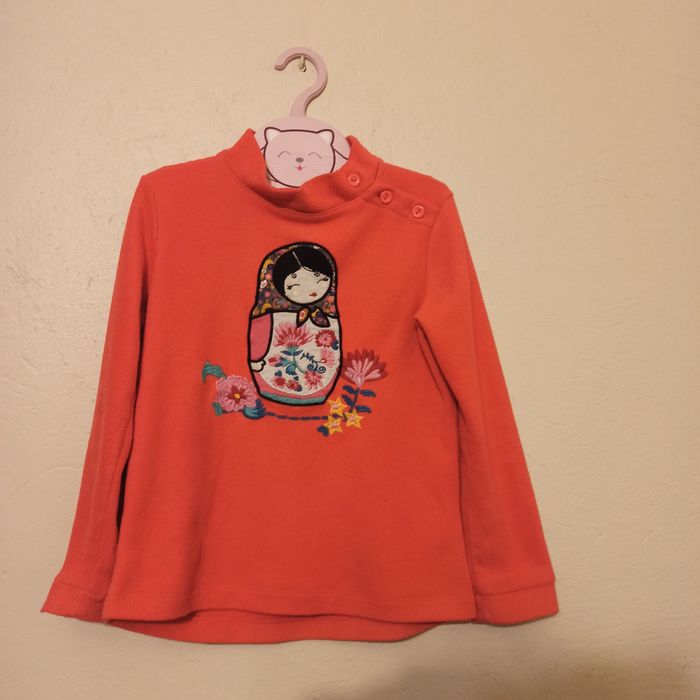 M&S 116/122 polarowa bluza z aplikacją matrioszka