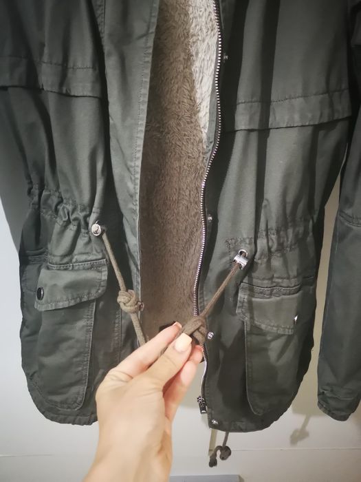 Casaco verde com pêlo