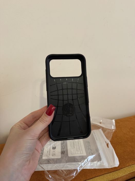 Чохол на Iphone 17 pro max, рожевий чохол з тримачем для картки