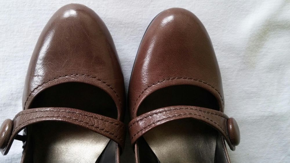 Pantofle półbuty szpilki Nine West 39/8M skórzane