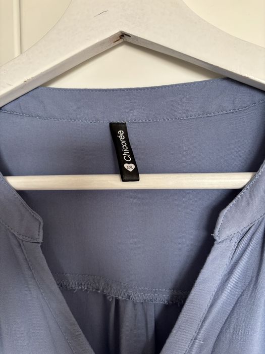 Jasnoniebieska bluzka oversize z wiskozy Chicoree 44