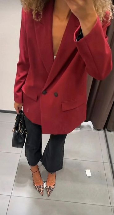 Marynarka Zara 34 nowa z metkami burgund