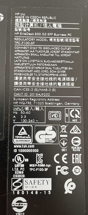 Komputer HP/i7-7700 4x3,6GHz/SSD 512GB M2/ram 40GB/Windows 10/HDMI