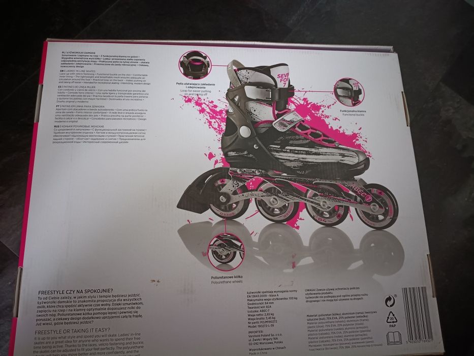 Nowe damskie rolki rozmiar 39