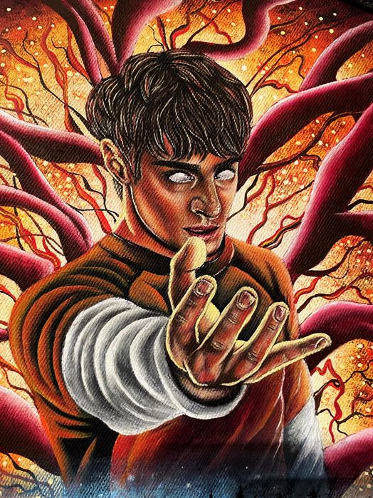 Kurtka ręcznie malowana Stranger Things