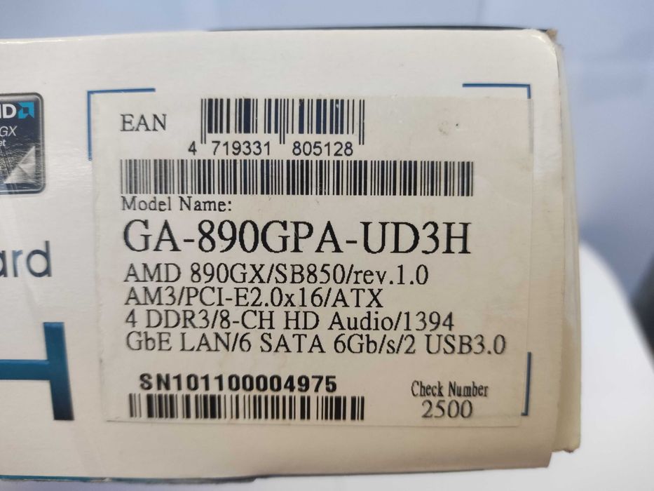 Материнська плата GIGABYTE 890GPA-UD3H