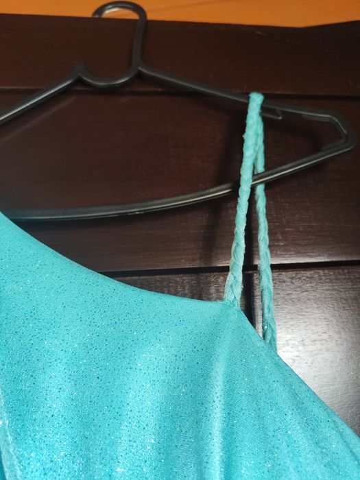 Vestido longo azul Tiffany