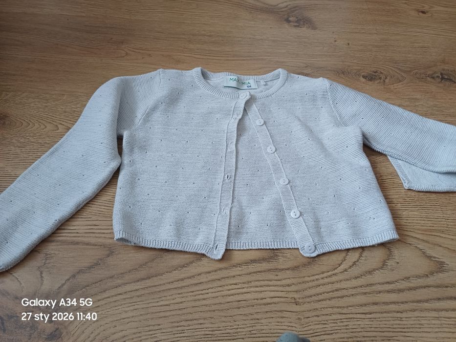Sweterek kardigan dziewczecy 98