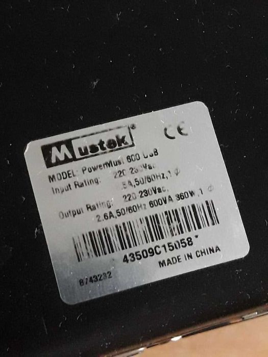 ecm powercom bnt-600a Блок бесперебiйного живлення Mustek-600