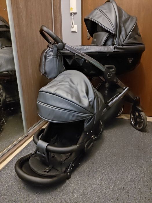 Wózek Junama Diamond Fluo szary 2w1