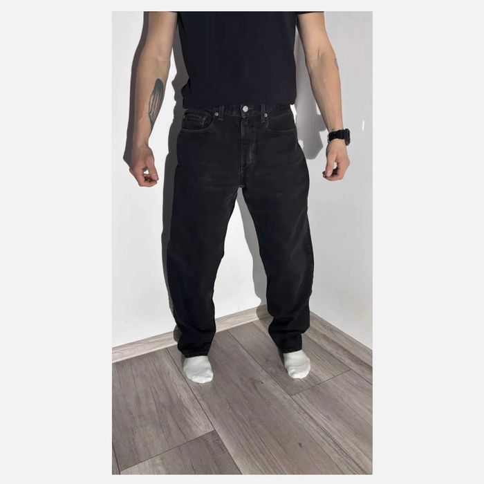 Levis 550 33 x 31 Męskie Spodnie Czarne Relaxed Fit Vintage 90S y2k
