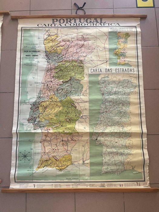 Mapas escolares antigos - Portugal