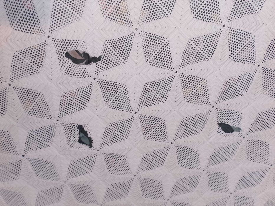 Colcha renda antiga feita à mão
