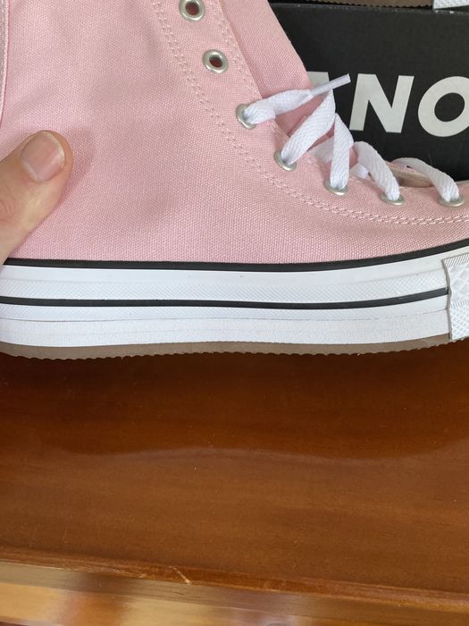 Tenis bota all star rosa plataforma converse NOVOS