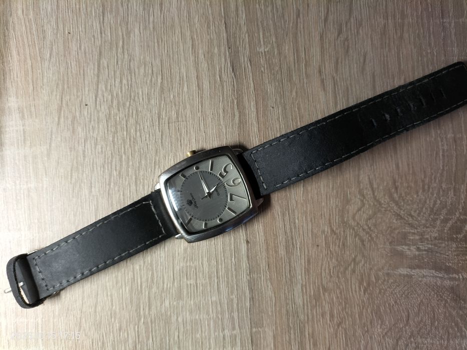 Zegarek męski King Quartz, skórzany pasek