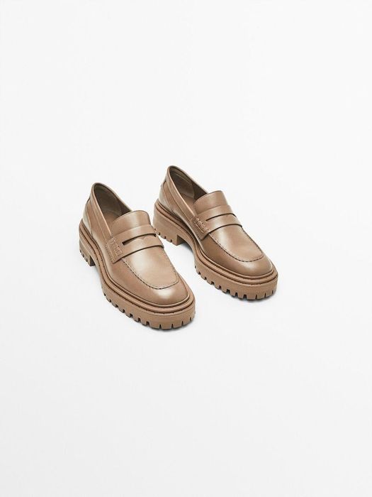 Шкіряні лофери Massimo Dutti