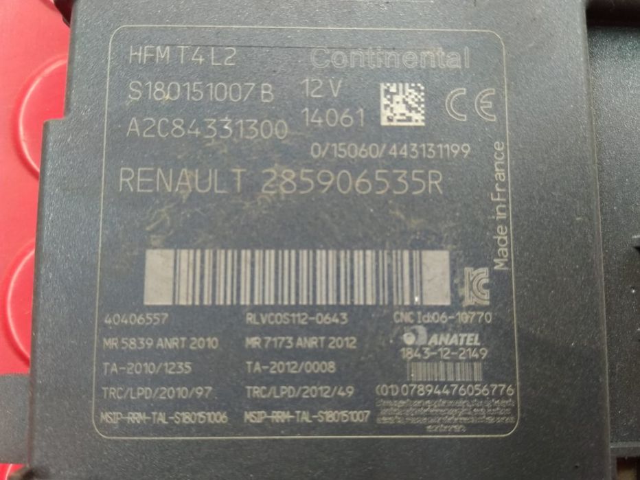 Leitor da Chave de Cartão 285906535R - RENAULT CLIO IV