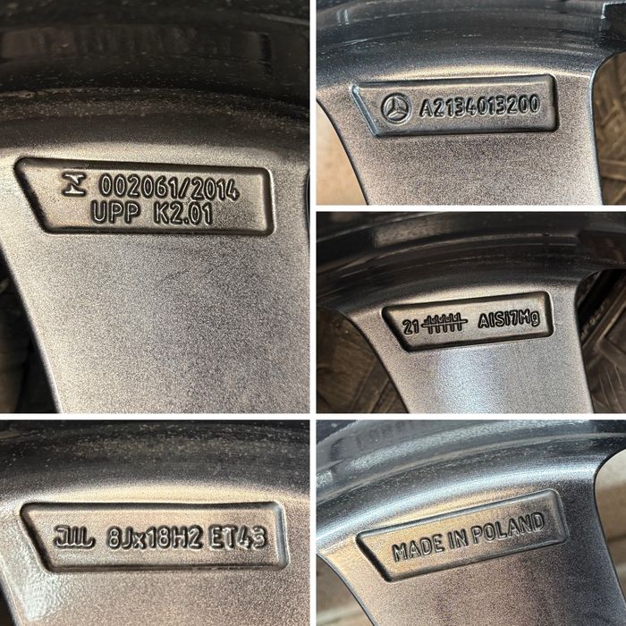 Диски Mercedes R18 E-class W214 w213 s213 c238 A2134013200 Michelin V-class C-class GLA