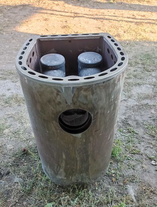 Піч з нержавіючої сталі ("кам'янка") для бані (парилки), з каменями