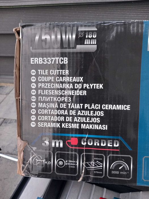Przecinarka elektryczna do płytek Erbauer 750 Wat