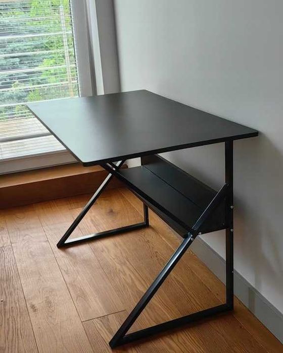 Biurko komputerowe, biurowe 100x60cm, czarne, ciemny brąz STL08CZ
