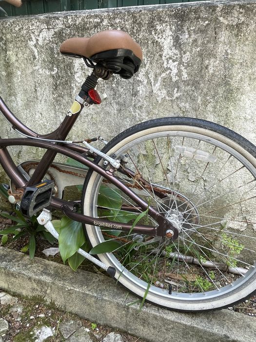 Bicicleta banco couro