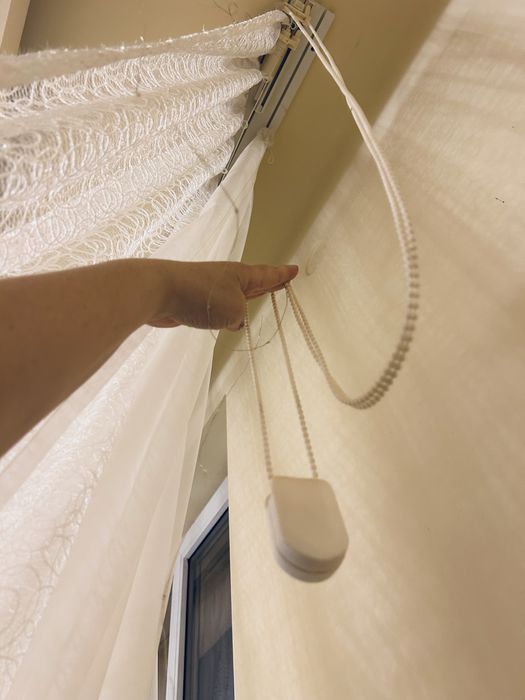 Комплект штори/тюль/стелевий карниз та серита система підтягування щто