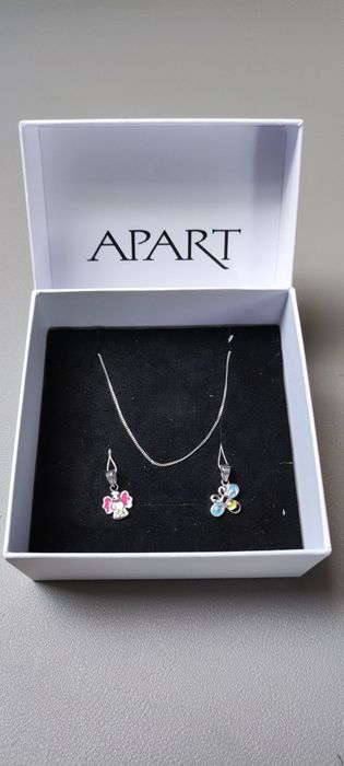 Unikatowy Komplet APART Kids: Aniołek, Motylek + Łańcuszek. NOWY Z MET