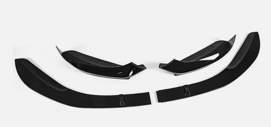 Lip frontal para choques preto brilhante BMW série 1 F20 F21 Pack M 2010-2019