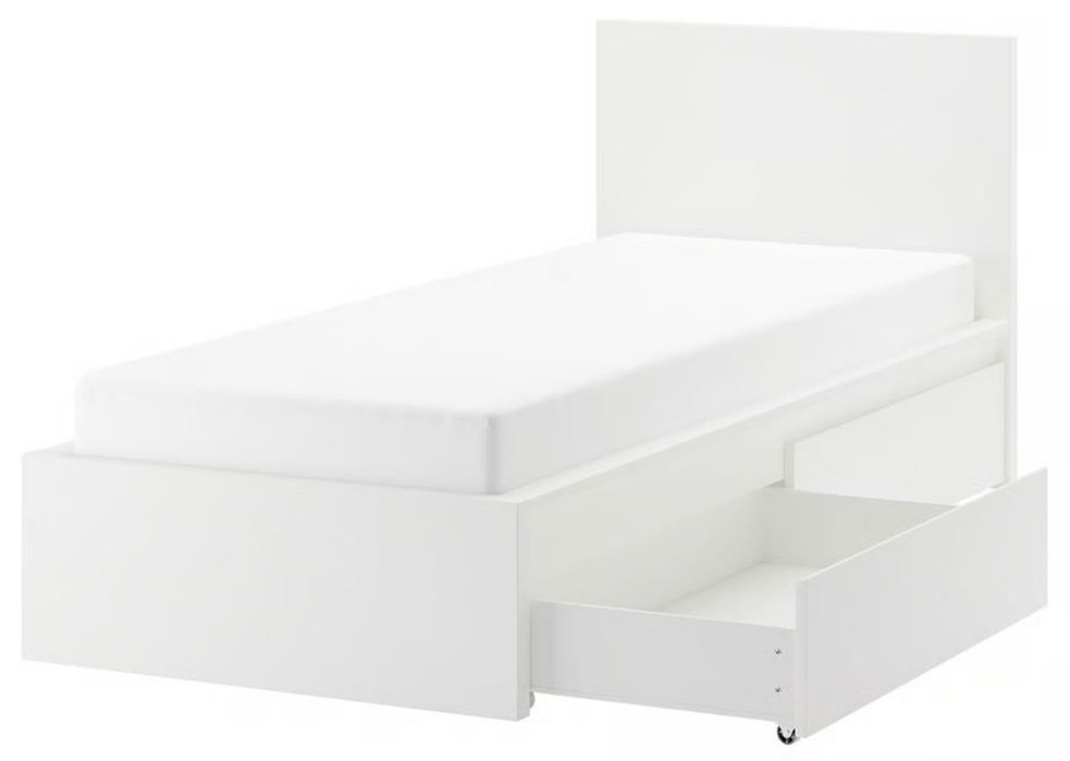 Cama Malm 90*200 c/ 2 gavetões