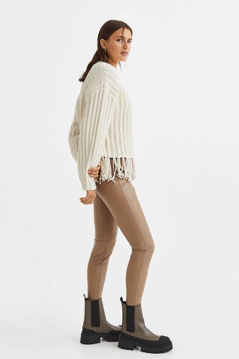 Леггинсы кожзам H&M