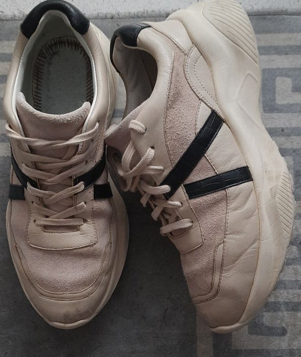 Кожаные кроссовки Massimo Dutti