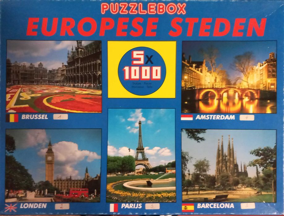Puzzles 5x1000 peças - completos