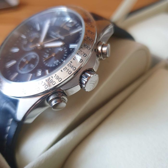 Jacques Lemans Chronograph nowy zegarek męski kolor niebieski