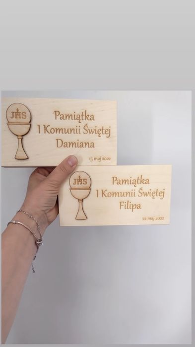 Pudełko na pieniądze chrzest, komunia, bierzmowanie, slub