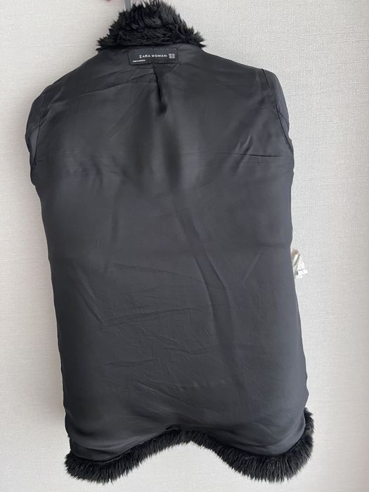 Casaco de pelo preto