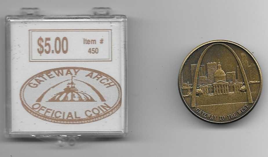 Medalha GATEWAY ARCH - Saint LOUIS - USA c/ estojo
