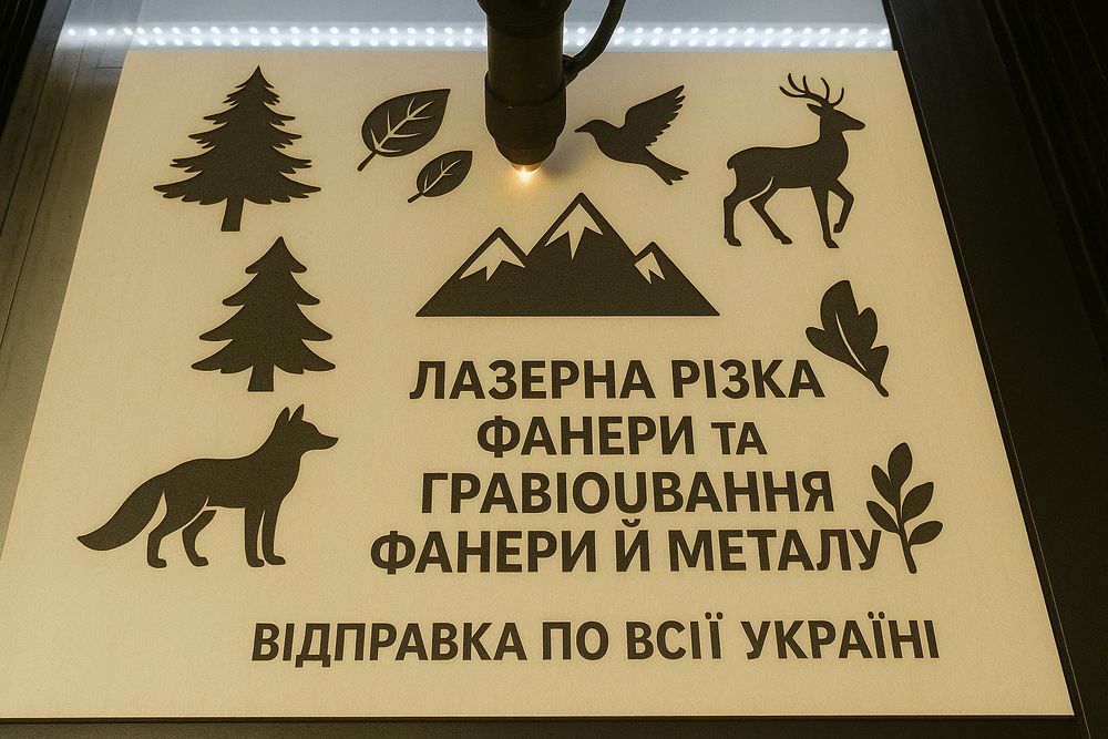 Лазерна різка та гравіювання  виготовлння Львів Якість та швидкість.