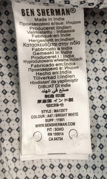 Ben Sherman koszula XL – modny wzór, top jakość, styl brytyjski!
