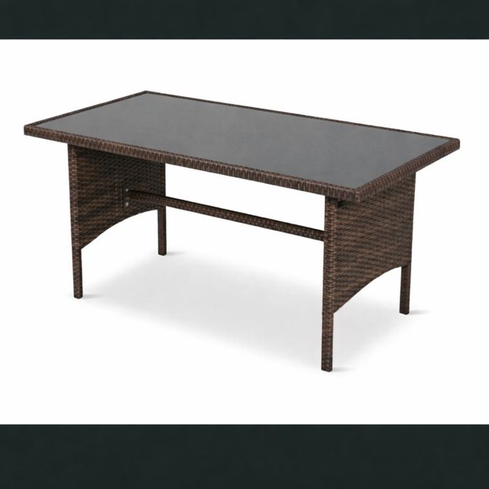 Stół technorattan 120x70x70 brąz meble ogrdowe taras balkon